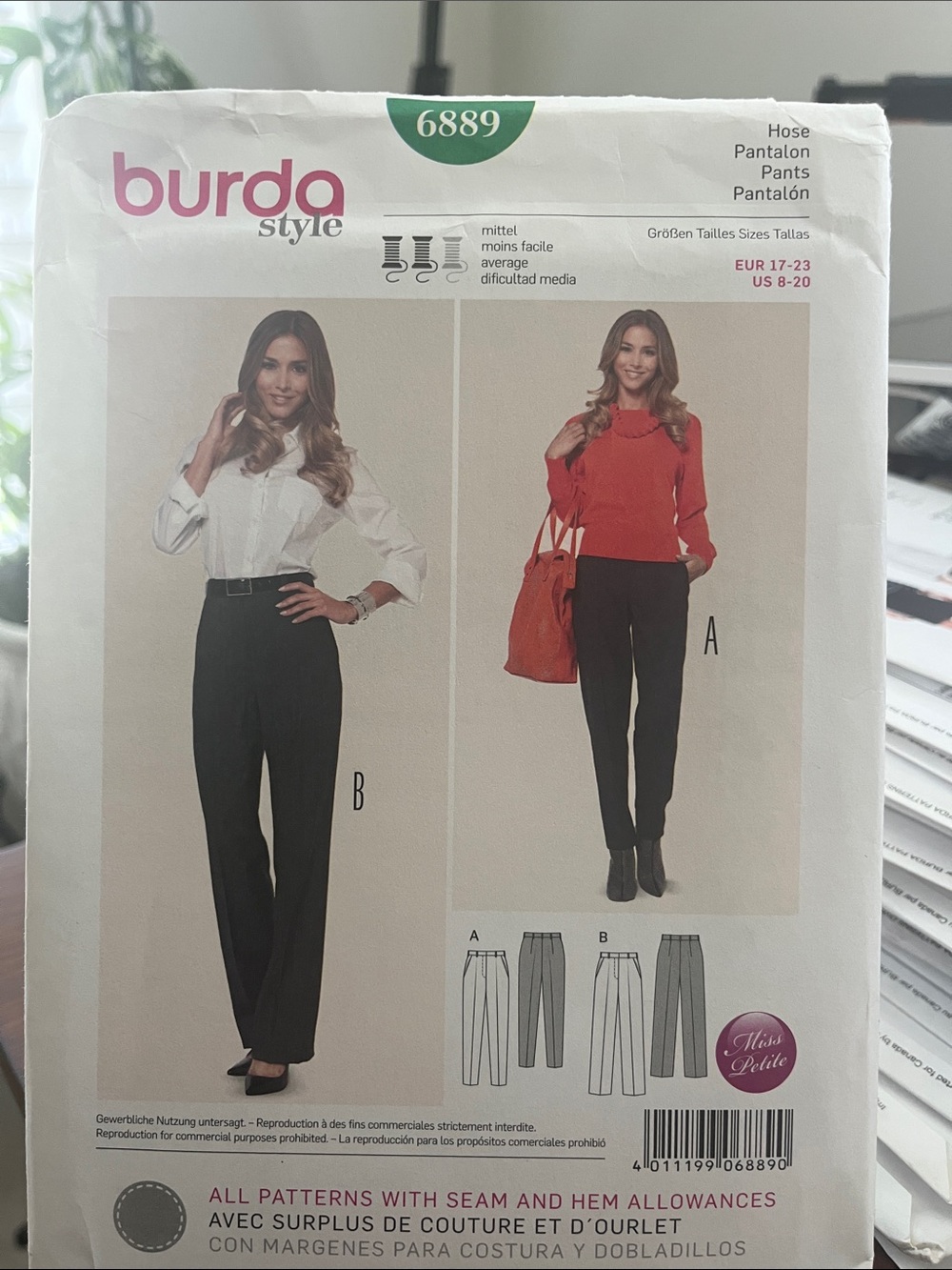 Burda Style Women's Black Dress Pants - Classic Tailored Fit